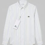 Lacoste Men's Regular Fit Striped Oxford Shirt