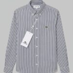 Lacoste Men's Regular Fit Striped Oxford Shirt